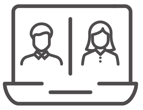 Two figures shown on a laptop screen