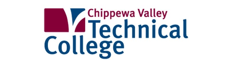 Chippewa Valley Technical College logo with maroon and blue elements.