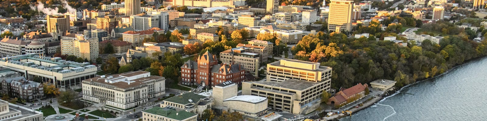 Aerial view of the UW-Madison Campus